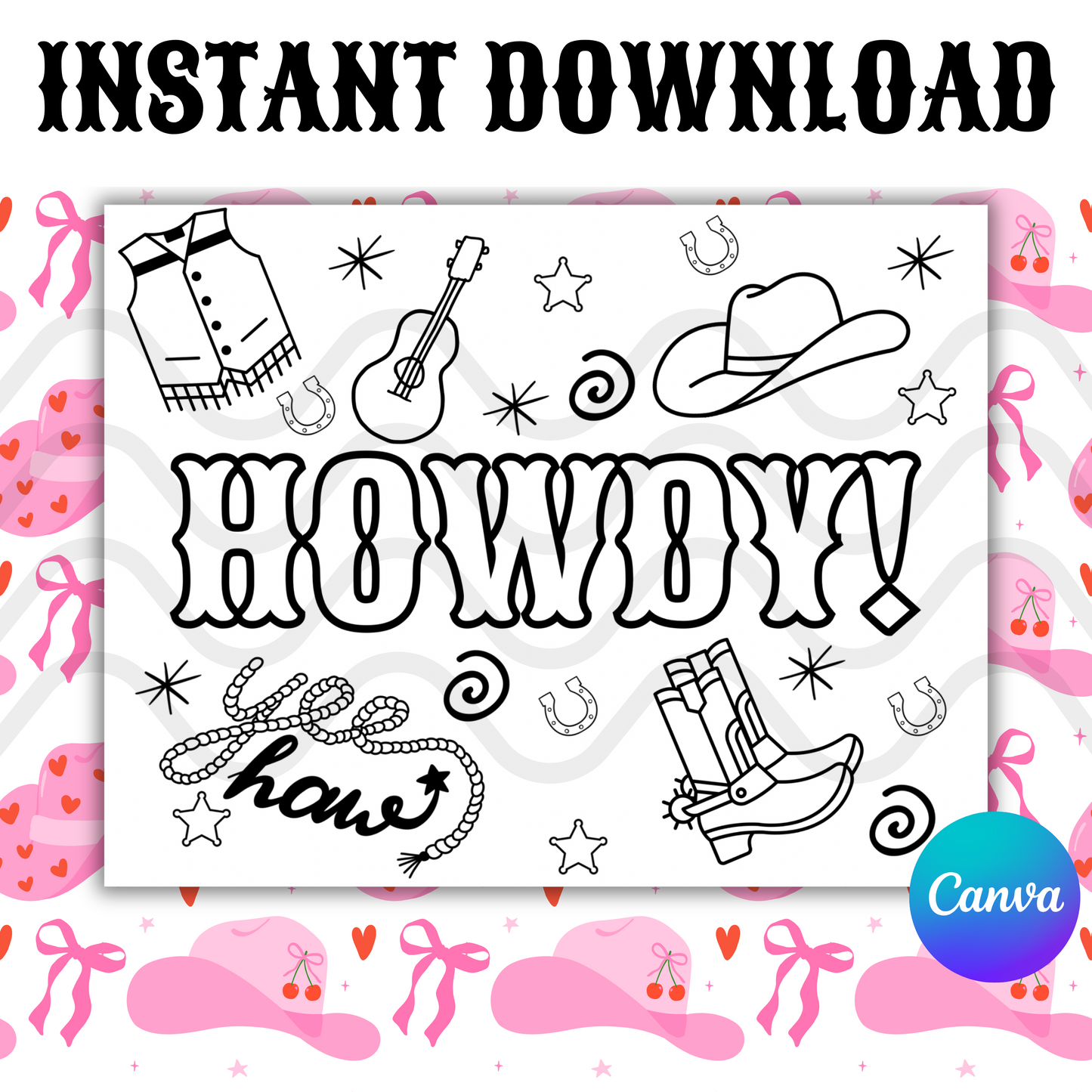 Howdy Doodle Coloring Sheet