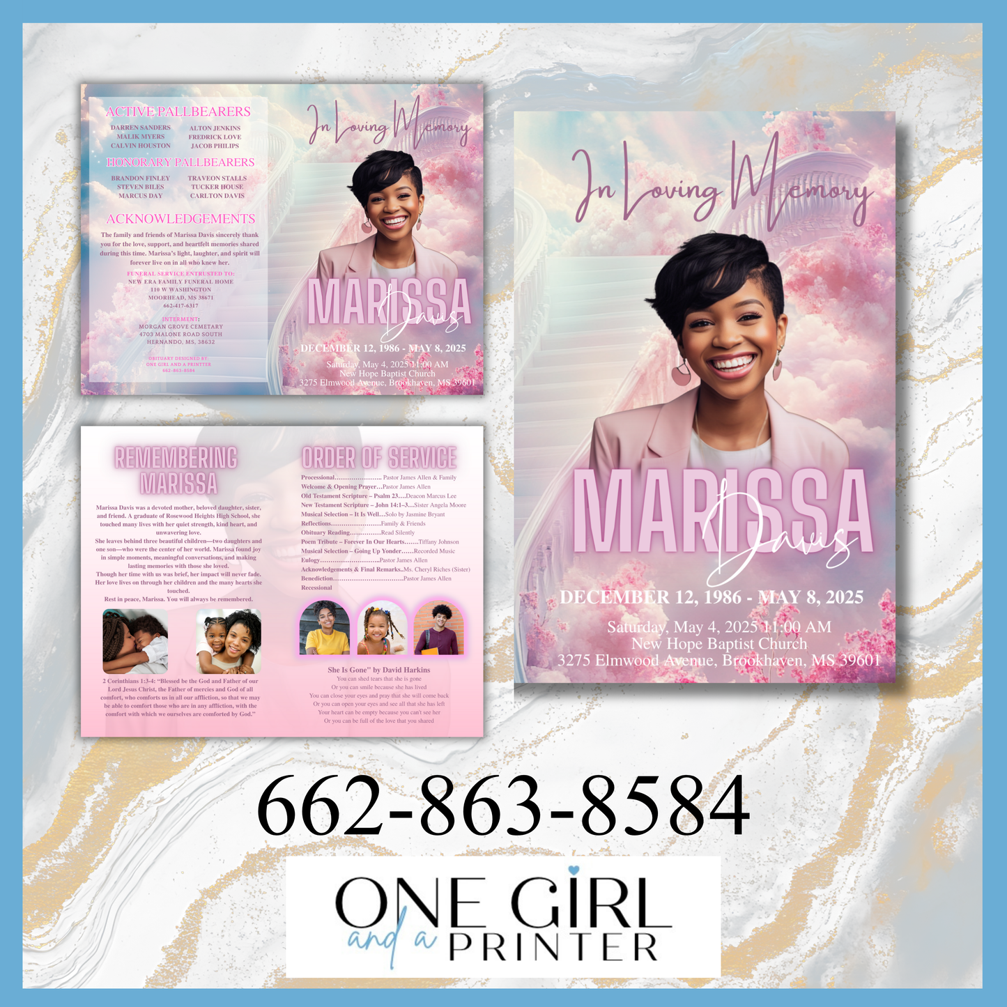 Small Obituary 4 Page “Full Color”