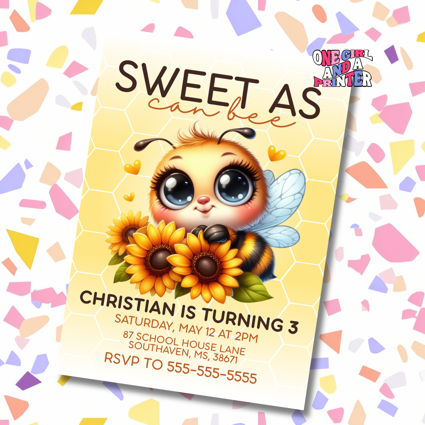 Sweet As Can Be Birthday Invitation