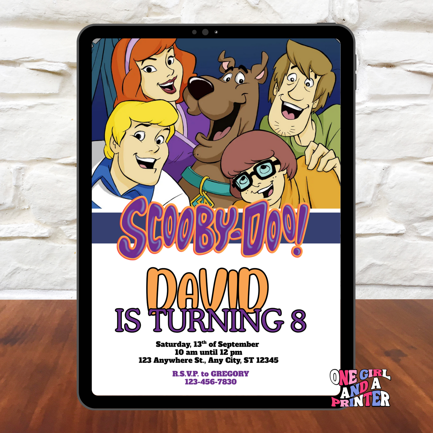 Scooby Doo Birthday Invitation