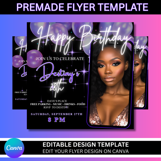 Purple Reign Party Flyer