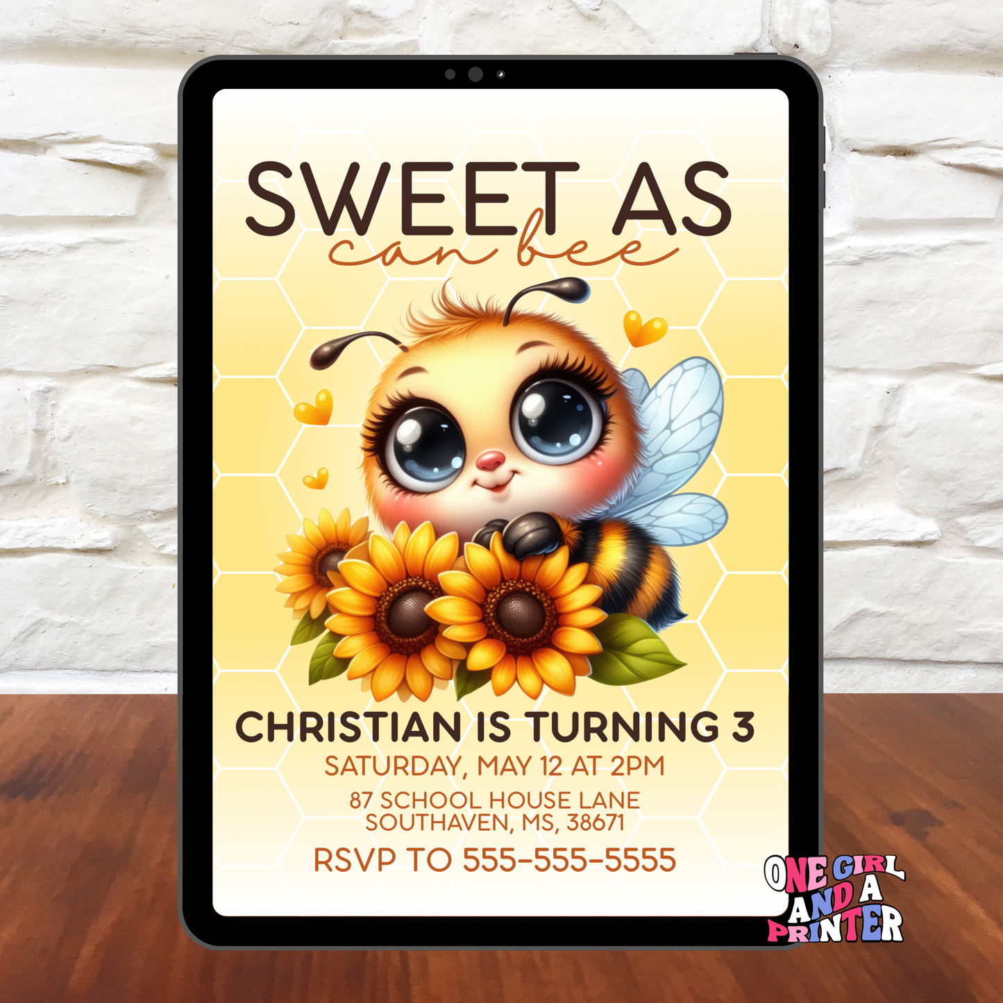 Sweet As Can Be Birthday Invitation