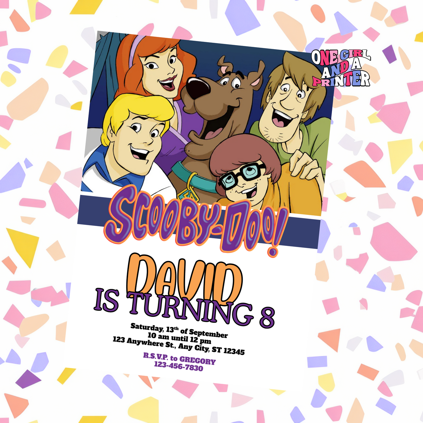 Scooby Doo Birthday Invitation