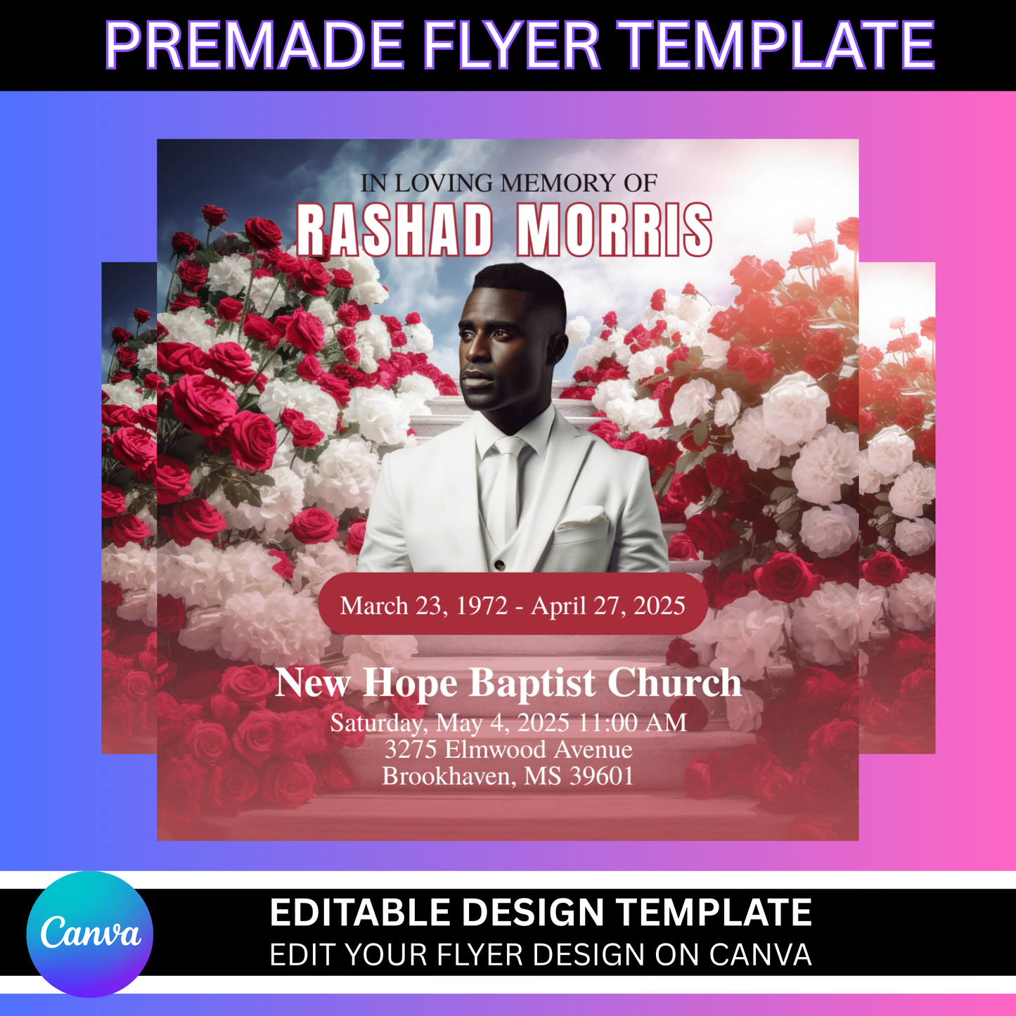 Wrapped In Roses Template